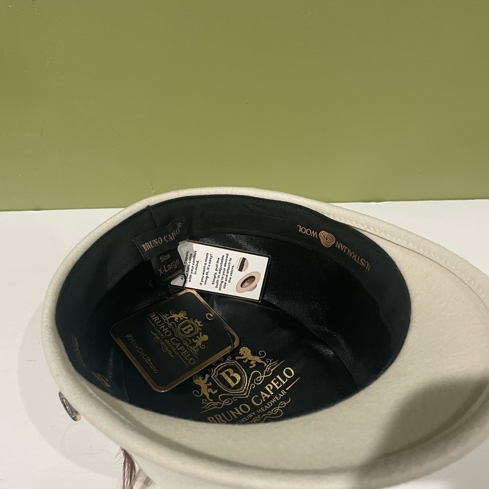 Bruno Capelo cap hat Australia wool ivory baseball - Picture 4 of 4
